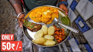 Pure Veg Khichdi Thali Only 50₹  Cheapest Food Of Kolkata  Street Food India [upl. by Yzdnil]