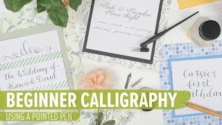 Calligraphy for Beginners Using a Pointed Pen [upl. by Yarvis]