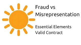 Fraud vs Misrepresentation  Other Essential Elements of a Valid Contract  CA CPT  CS amp CMA [upl. by Assillam394]