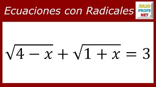 ECUACIONES CON RADICALES  Ejercicio 7 [upl. by Adnuhsor]