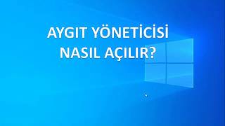 aygıt yöneticisi nasıl açılır windows 10 [upl. by Auqenahc]