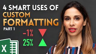 Four SMART Ways to use Custom Formatting instead of Conditional Formatting in Excel  Part 1 [upl. by Yroffej187]