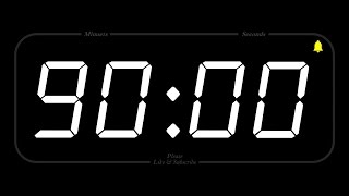 90 MINUTE  TIMER amp ALARM  1080p  COUNTDOWN [upl. by Klimesh815]