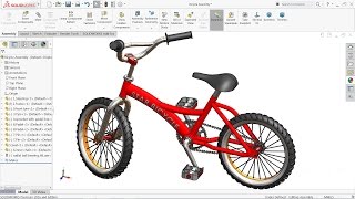 Solidworks tutorial  Design and Assembly of Bicycle in Solidworks [upl. by Nerti770]