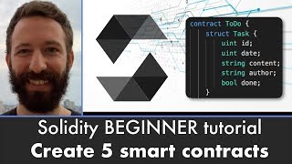 Solidity  Ethereum Smart Contract BEGINNER Tutorial  Create 5 Smart Contracts [upl. by Rehpotsrik235]