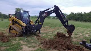 Cat® BH130 Backhoe Smart Attachment at Work [upl. by Enaols]