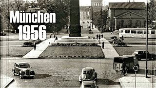 München 1956  Autofahrt  Verkehr  Traffic  early dashcam  Munich 1950´s [upl. by Alleynad909]