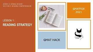 LESSON 1 GMAT READING COMPREHENSION  STRATEGY [upl. by Yvette]