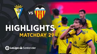 Highlights Cádiz CF vs Valencia CF 21 [upl. by Merill459]