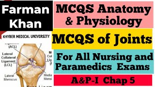 MCQS On Joints  Anatomy And Physiology MCQS  MCQS For Nursing and Paramedics Students By Farman [upl. by Adabelle]