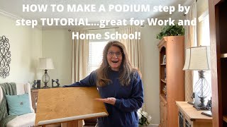 How to Make an Easy DIY Adjustable PodiumGreat for Work and Home School [upl. by Hardman]