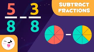 Learn to Subtract Fractions With the Same Denominator  Math for Kids [upl. by Ariajay]