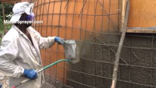 🎆 Stucco Sprayer Hopper Gun Application Video 🎆 [upl. by Atileda275]