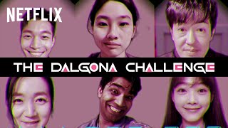 The Squid Game Cast Tries The Dalgona Challenge  Netflix India [upl. by Aziul643]