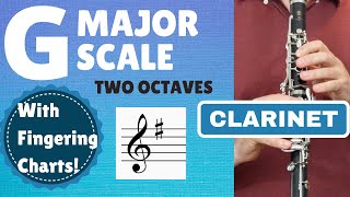 CLARINET G Major scale  Two Octaves SLOW [upl. by Maryellen989]