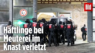 Gefängnismeuterei Polizei stürmt Knast in Thüringen  JVA Untermaßfeld [upl. by Netsrijk]