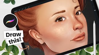 How To Paint A Face Portrait • Procreate Tutorial • Foolproof Method [upl. by Sig747]