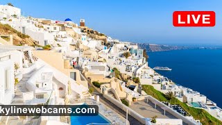 🔴 Recorded live footage webcam from Santorini  Greece [upl. by Balduin]