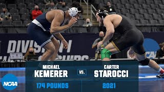 Michael Kemerer vs Carter Starocci 2021 NCAA Title 174 lbs [upl. by Rebeka389]