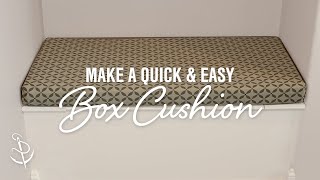 How To Make a Quick and Easy Box Cushion [upl. by Nalid]