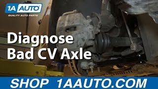 How to Diagnose a Bad CV Axle [upl. by Ursal]