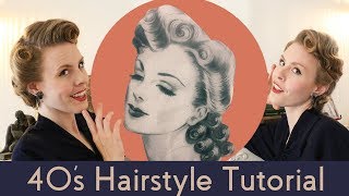 1940s Vintage Hairstyle Tutorial [upl. by Assilram404]